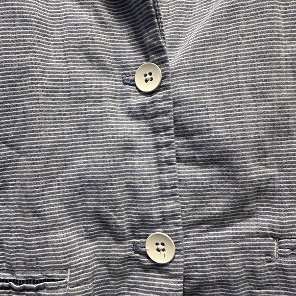 Gap‎ Women's Cotton Blue White Striped Blazer Size 0 Career Business Casual - Picture 5 of 7